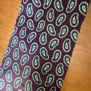 Christian Dior Maroon Paisley Men's Tie